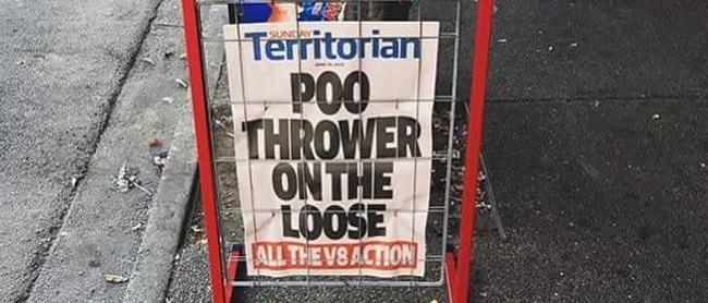 Poo flinger on the loose in northern Australia