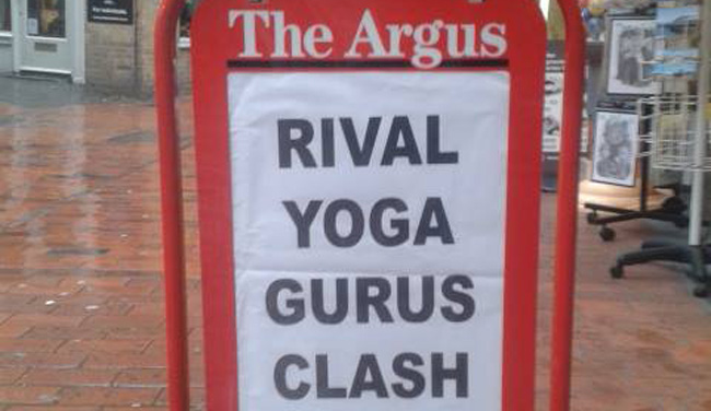 Yoga wars break out in Brighton