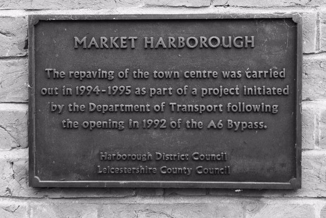 Market Harborough is home to the dullest commemorative wall plaque in the world