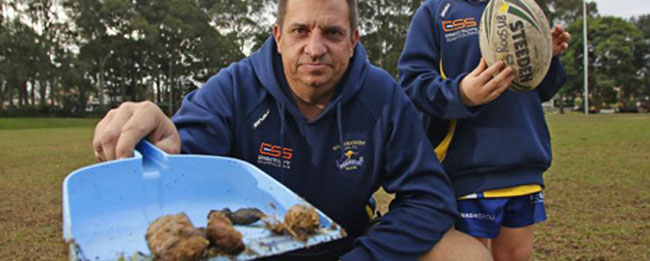 Rugby coach so angry about dog poo he wants to make sure you see dog poo
