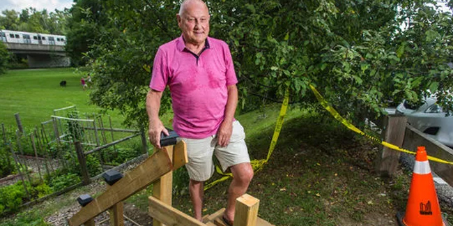 Council goes to war with old guy who built a set of steps that are not a death trap at all