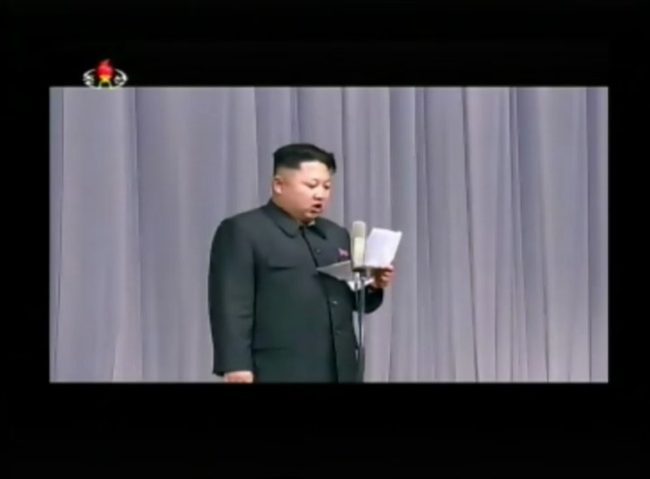 Kim Jong-un reading from a piece of paper is the meme that keeps on giving