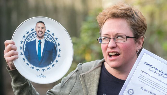 Nottingham woman left mortified by anonymous gift of hideous Paddy McGuinness plate
