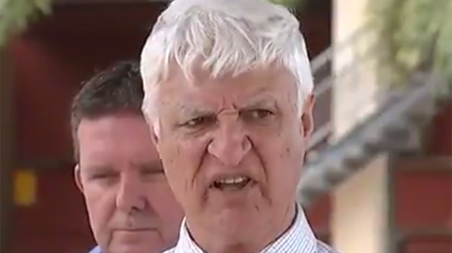 Watch an Aussie politician suddenly become possessed by the spirit of poor, dead Crocodile Dundee